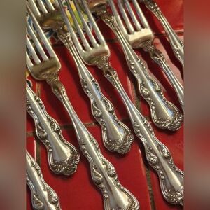 ORIENT-VENICE Silverplate 16 Dinner Forks 1904 Set Art Nouveau Excellent 7.5"